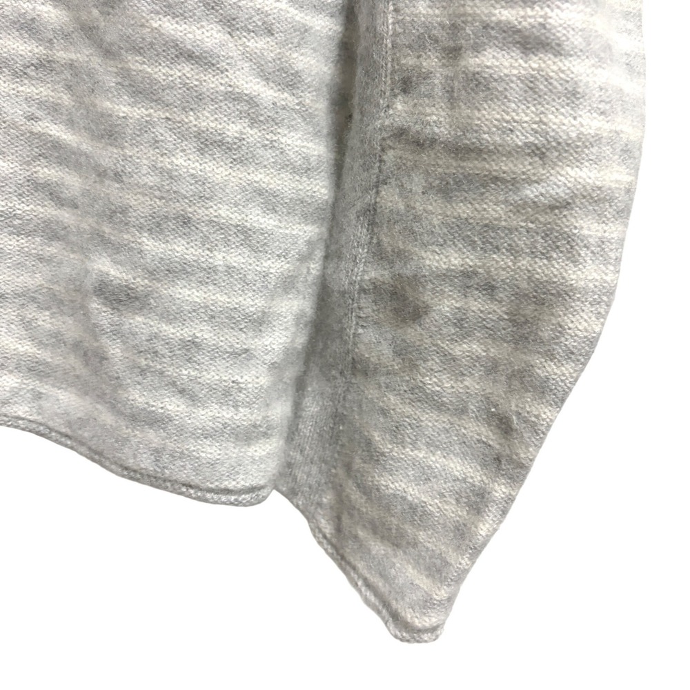 Vineyard Vines Seaspun Cashmere Striped Gray Heather Pullover Drop Shoulder S - Picture 3 of 9